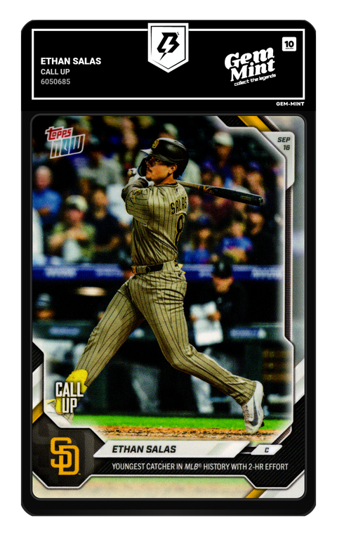 Ethan Salas 2026 Call up graded Gem Mint 10 by TradingCard360