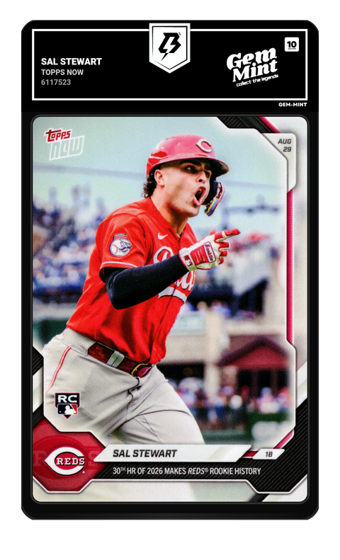 Sal Stewart 2026 Topps Now graded Gem Mint 10 by TradingCard360