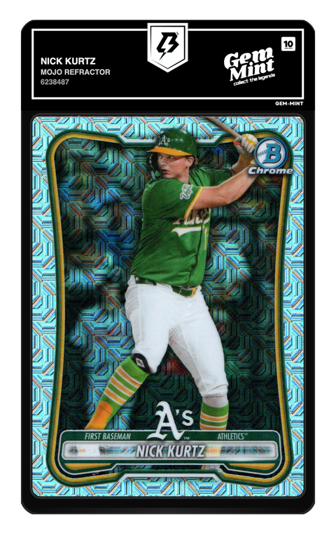 Nick Kurtz 2026 Mojo Refractor graded Gem Mint 10 by TradingCard360