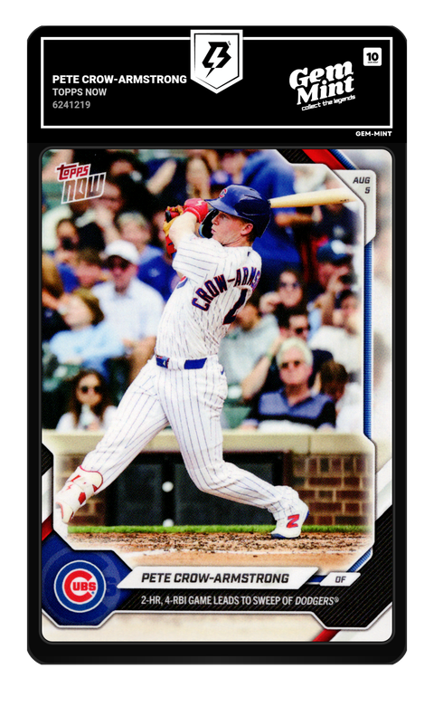 Pete Crow-Armstrong 2026 Topps Now graded Gem Mint 10 by TradingCard360