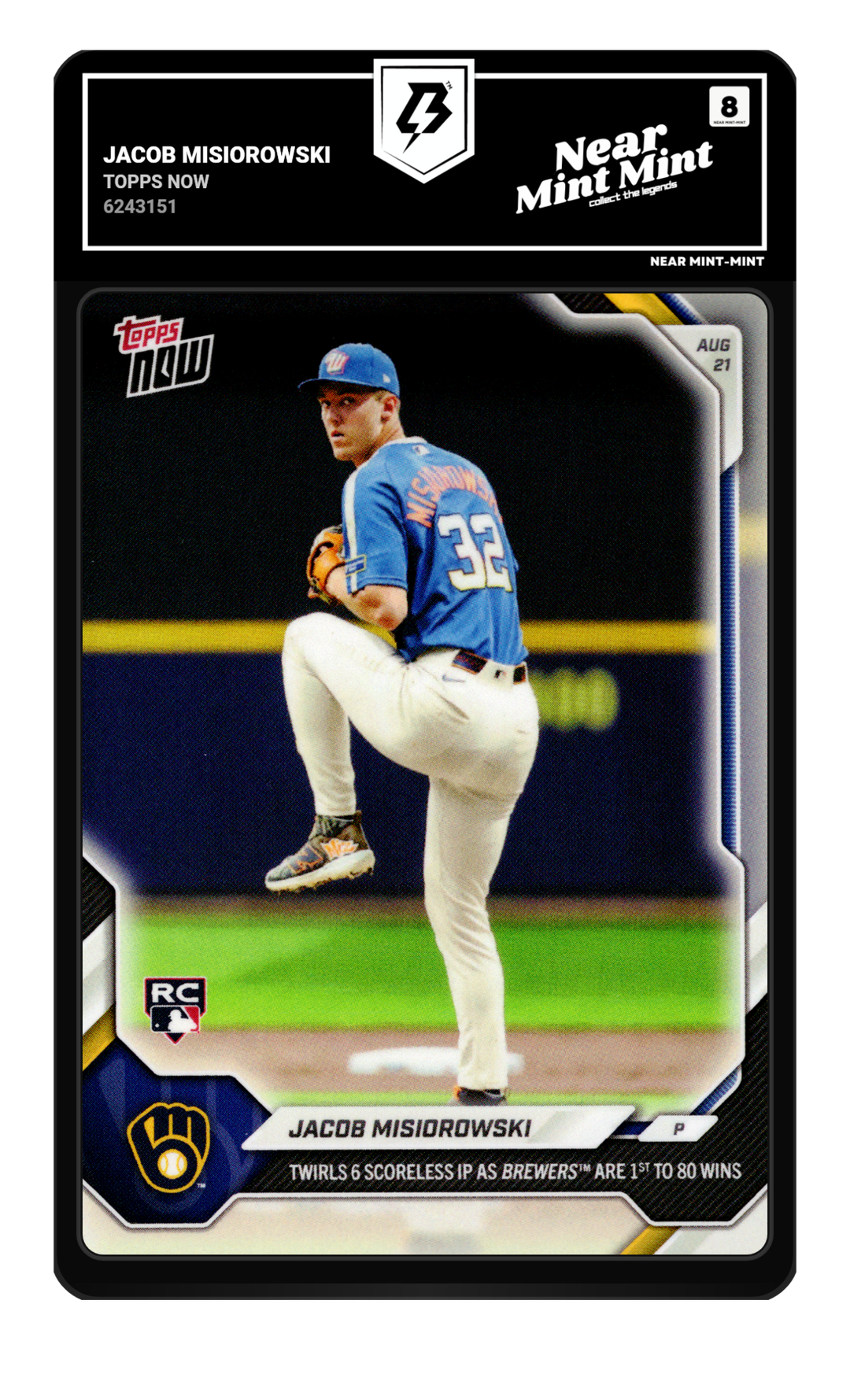 Jacob Misiorowski graded NM-MT 8