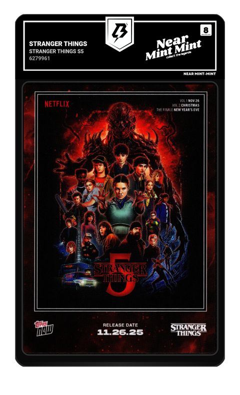 Stranger Things 2025 Stranger Things S5 graded NM-MT 8 by TradingCard360