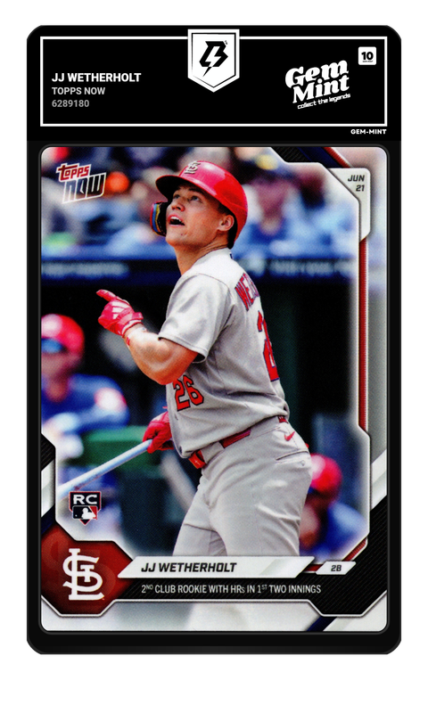 JJ Wetherholt 2026 Topps Now graded Gem Mint 10 by TradingCard360