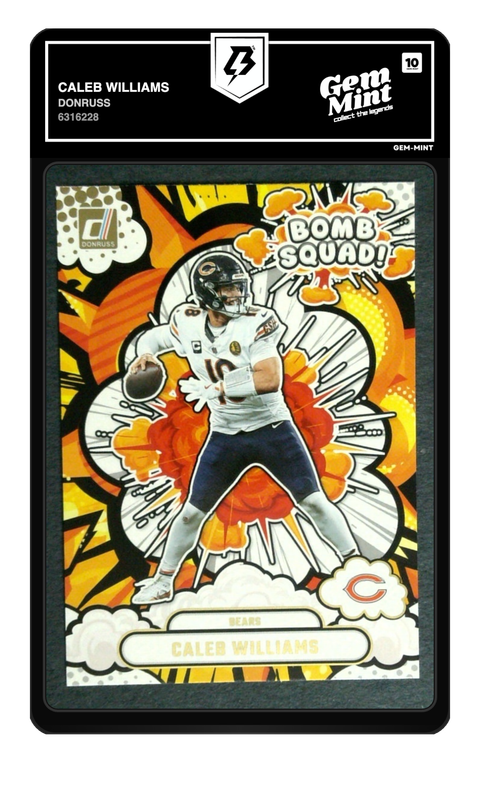 Caleb Williams 2025 Donruss Football graded Gem Mint 10 by TradingCard360