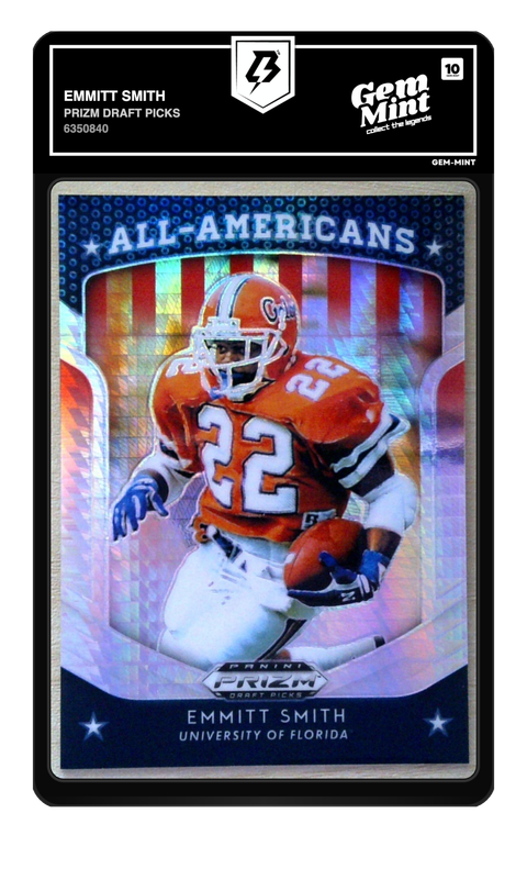 Emmitt Smith 2019 Prizm Draft Picks graded Gem Mint 10 by TradingCard360