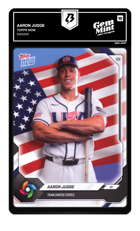 Aaron Judge 2026 Topps Now graded Gem Mint 10 by TradingCard360