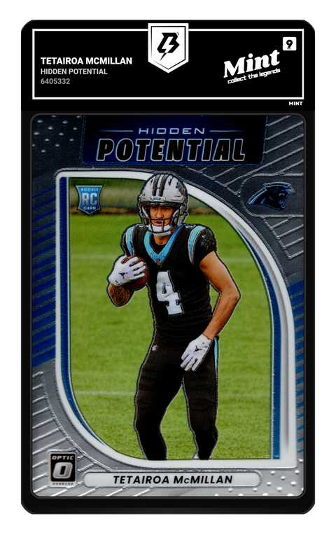 Tetairoa McMillan 2025 Hidden Potential graded Mint 9 by TradingCard360