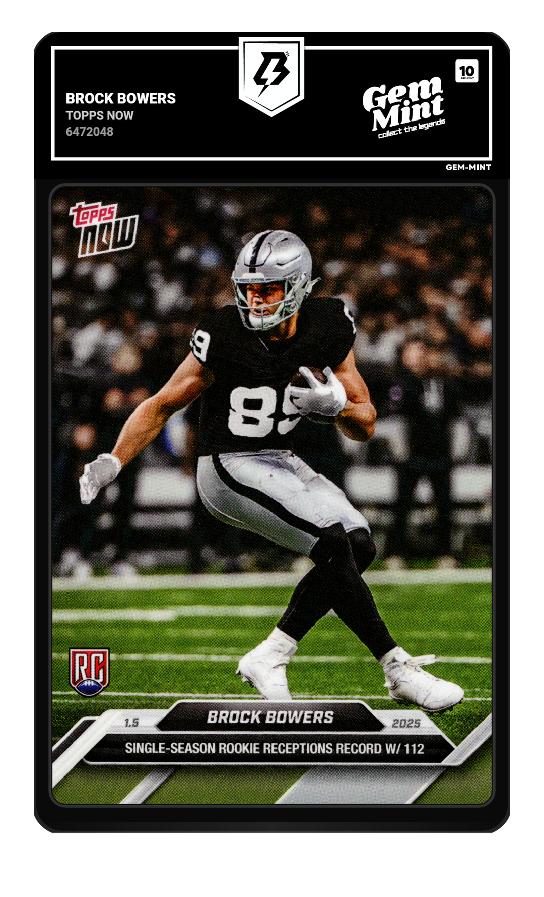 Brock Bowers graded Gem Mint 10