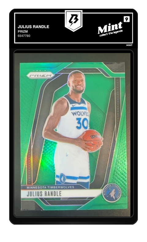 Julius Randle 2024 Prizm graded Mint 9 by TradingCard360