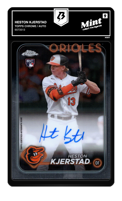 Heston Kjerstad 2023 Topps Chrome / Auto graded Mint 9 by TradingCard360