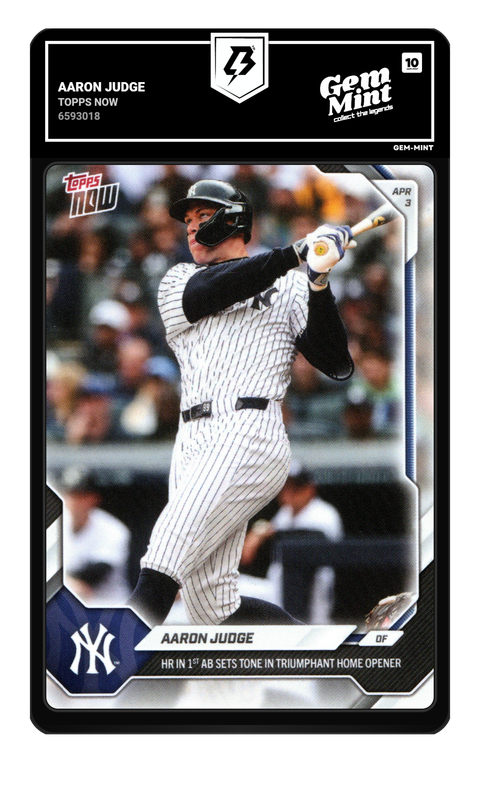 Aaron Judge 2026 Topps Now graded Gem Mint 10 by TradingCard360