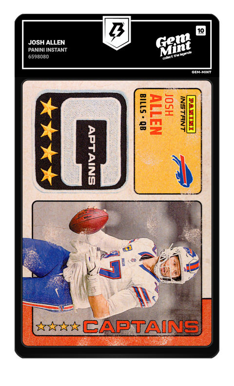 Josh Allen 2024 Panini Instant graded Gem Mint 10 by TradingCard360