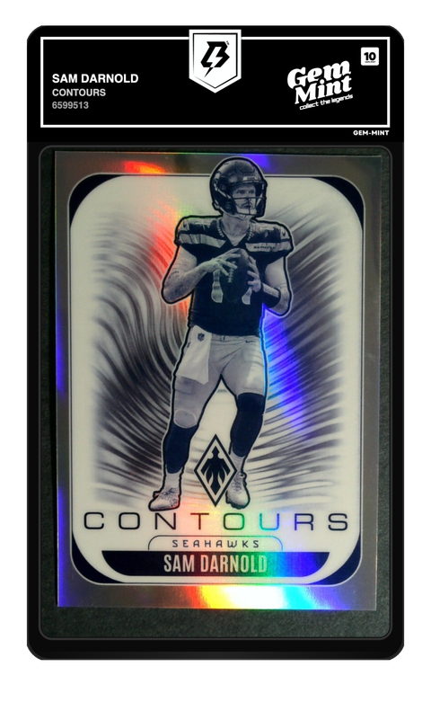 Sam Darnold 2025 Contours graded Gem Mint 10 by TradingCard360