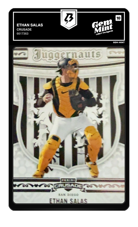 Ethan Salas 2024 Panini Crusade graded Gem Mint 10 by TradingCard360
