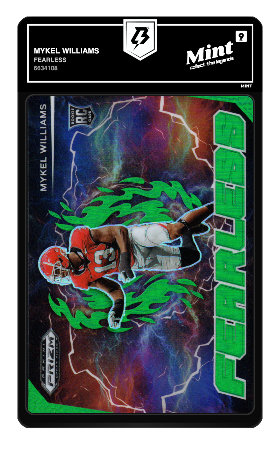 Graded slab — drag to flip between front and back