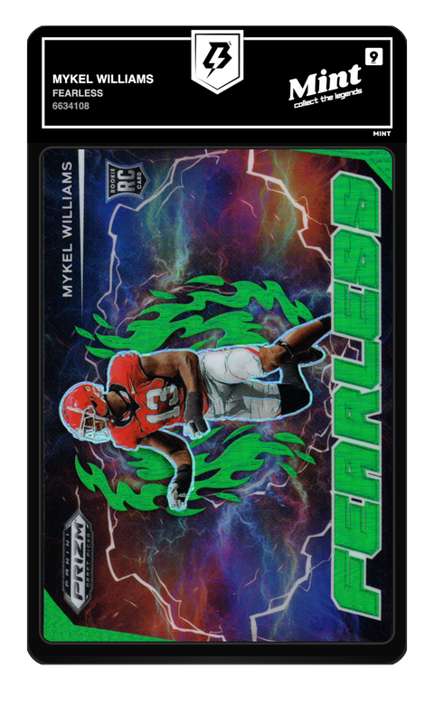Mykel Williams 2025 Fearless graded Mint 9 by TradingCard360