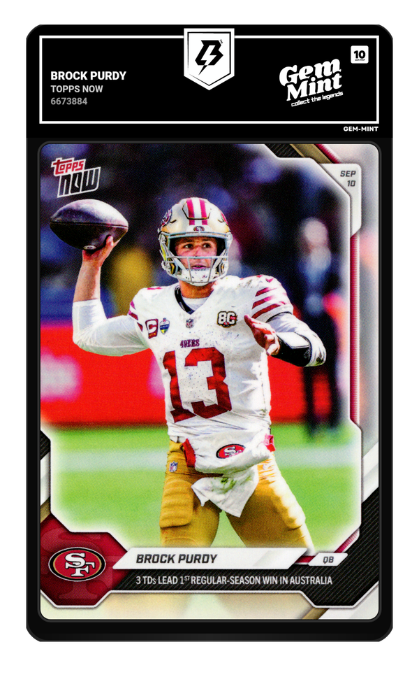 Brock Purdy graded Gem Mint 10