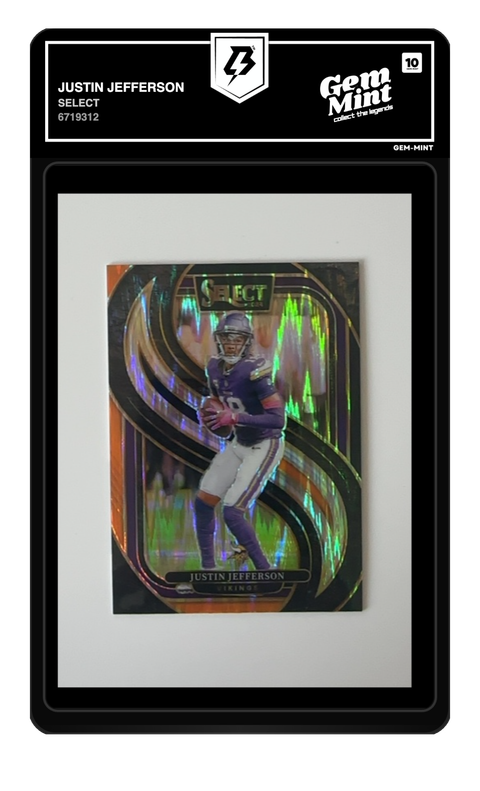 Justin Jefferson 2021 Select graded Gem Mint 10 by TradingCard360