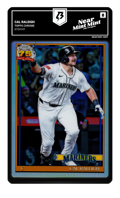 Cal Raleigh 2026 Topps Chrome graded NM-MT 8 by TradingCard360