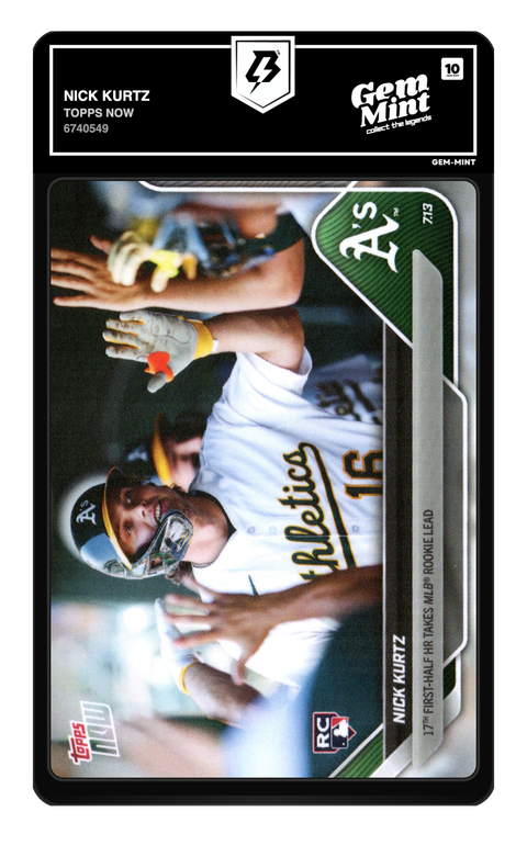 Nick Kurtz 2025 Topps Now graded Gem Mint 10 by TradingCard360