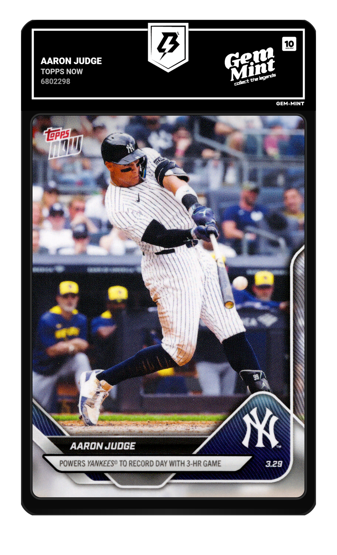 Aaron Judge graded Gem Mint 10