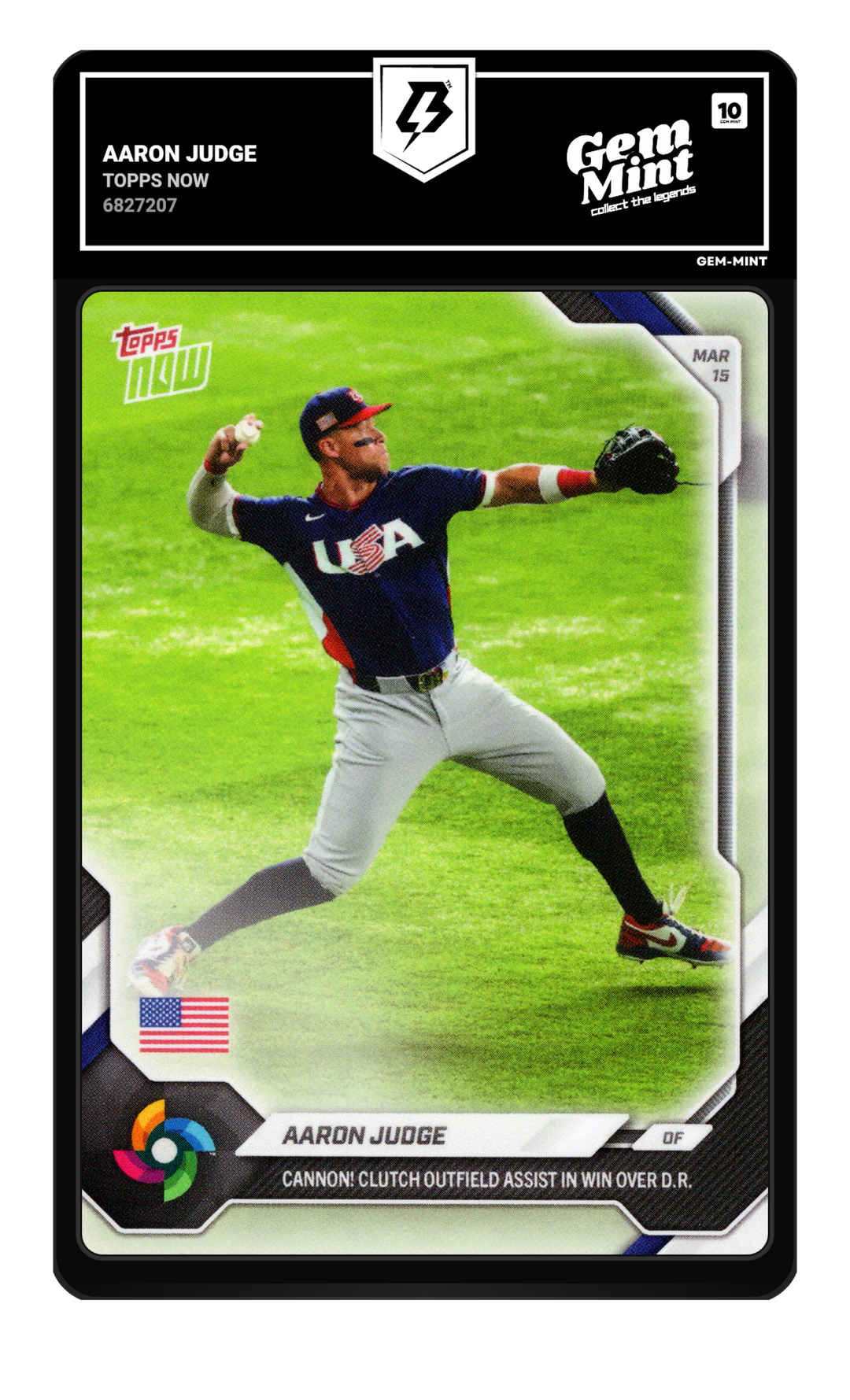 Aaron Judge graded Gem Mint 10