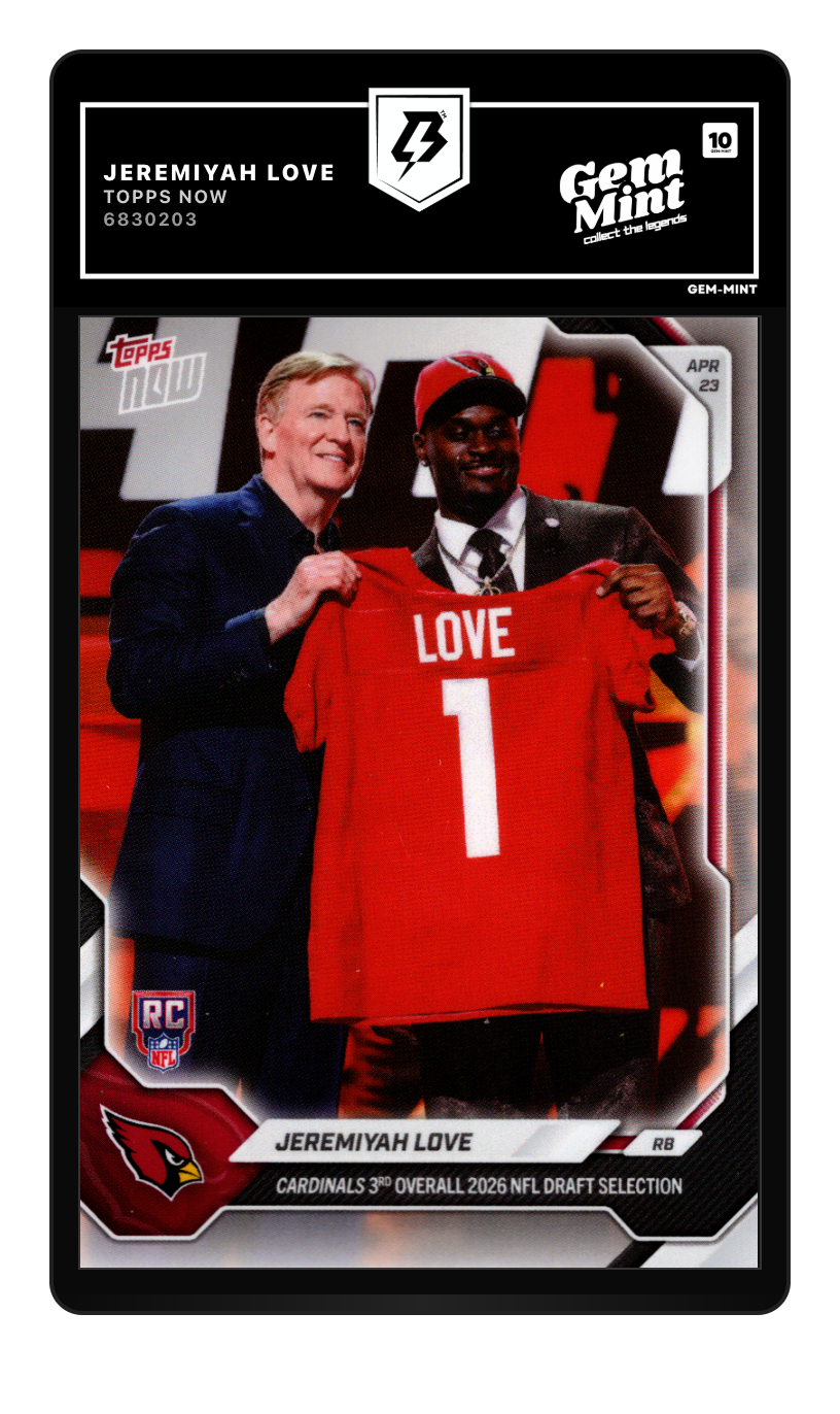 Jeremiyah Love graded Gem Mint 10