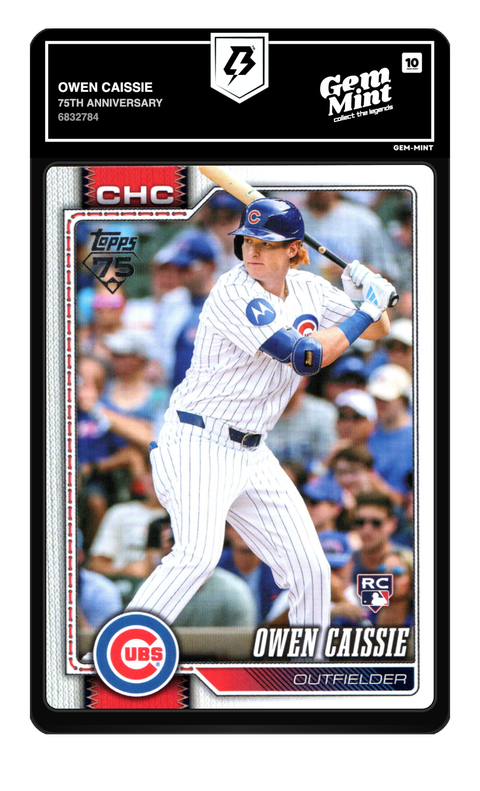 Owen Caissie 2026 75th Anniversary graded Gem Mint 10 by TradingCard360