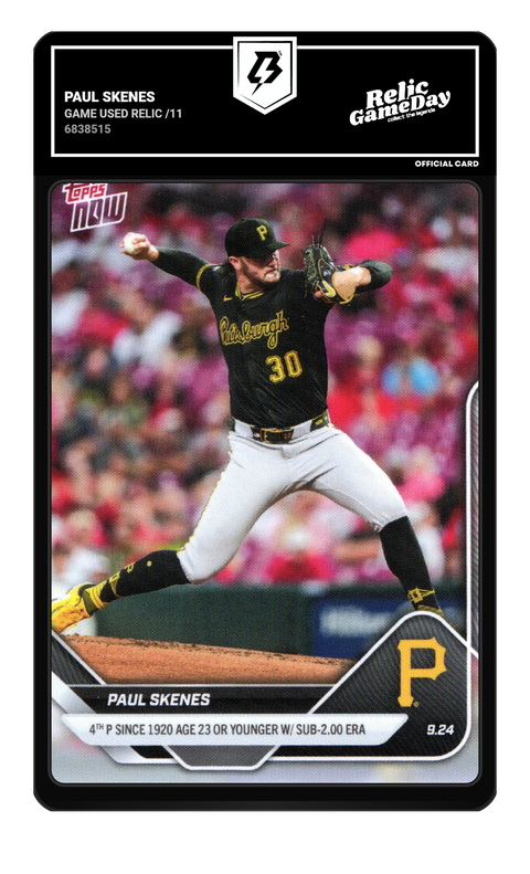 Paul Skenes 2023 Topps Now graded NM-MT 8 by TradingCard360