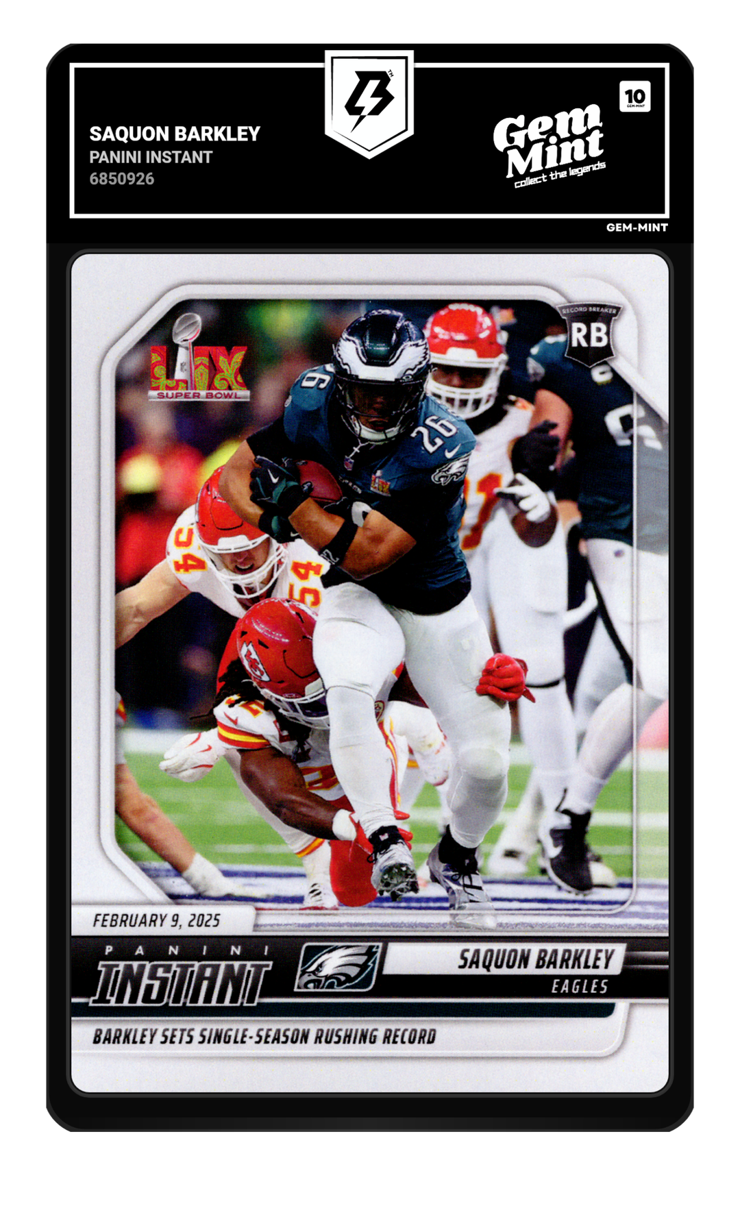 Saquon Barkley graded Gem Mint 10