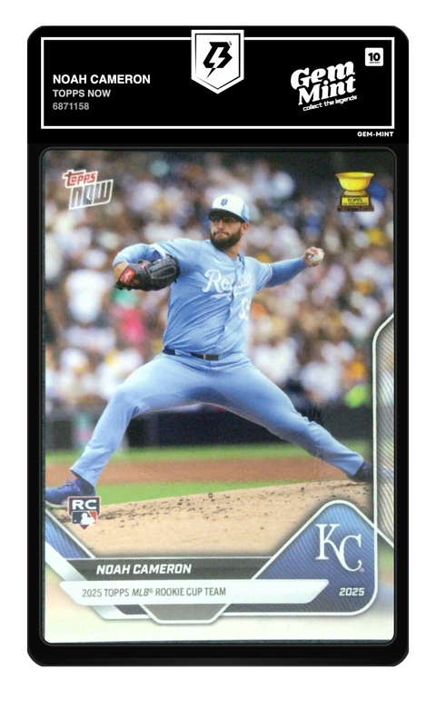 Noah Cameron 2025 Topps MLB Rookie Cup graded Gem Mint 10 by TradingCard360