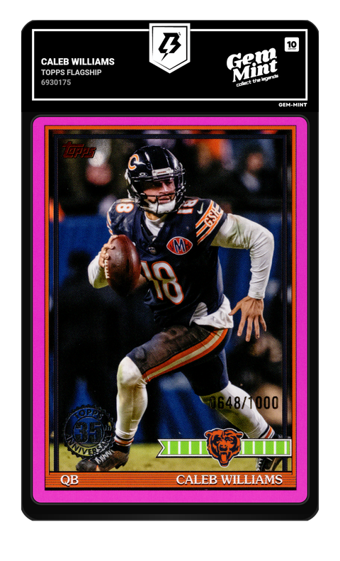 Caleb Williams 2026 Topps Flagship graded Gem Mint 10 by TradingCard360