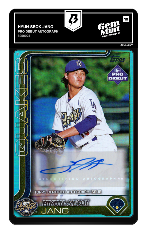 Hyun-Seok Jang 2023 Pro Debut Autograph graded Gem Mint 10 by TradingCard360