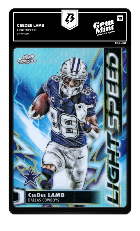 CeeDee LAMB 2025 Lightspeed graded Gem Mint 10 by TradingCard360