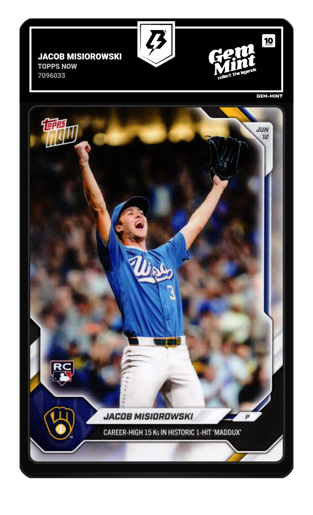 Jacob Misiorowski graded Gem Mint 10