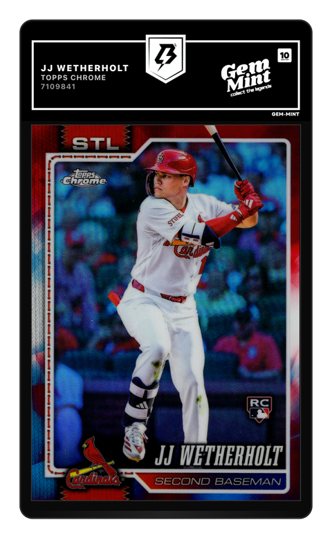JJ Wetherholt 2026 Topps Chrome graded Gem Mint 10 by TradingCard360