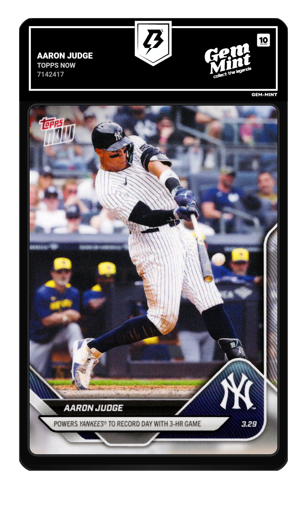 Aaron Judge graded Gem Mint 10