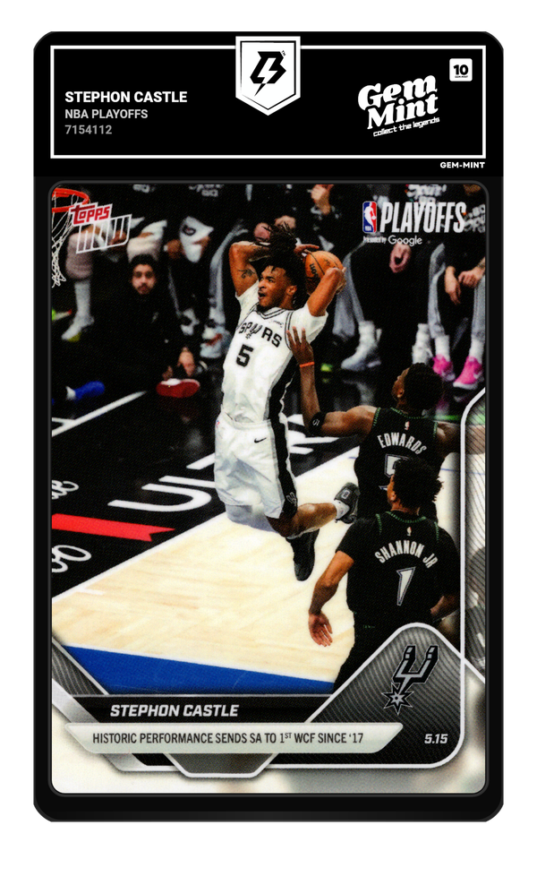 Stephon Castle graded Gem Mint 10