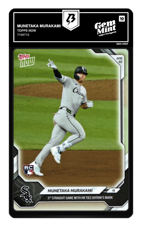 Munetaka Murakami 2026 Topps Now graded Gem Mint 10 by TradingCard360
