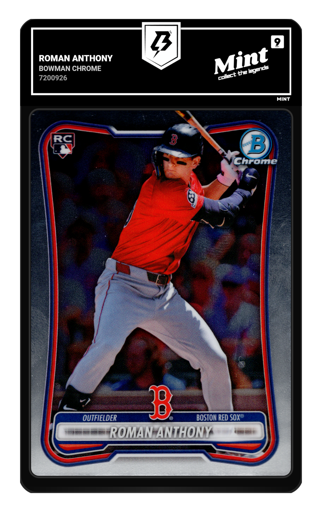 Graded slab — drag to flip between front and back