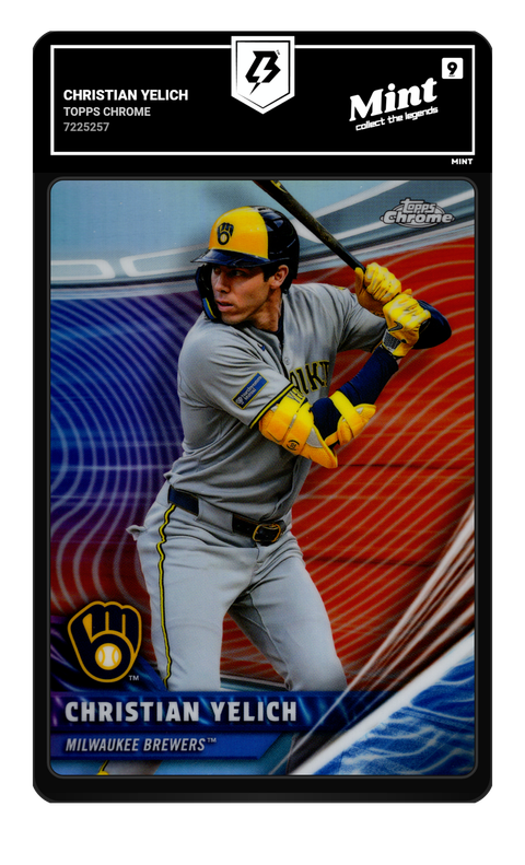 Christian Yelich 2026 Topps Chrome graded Mint 9 by TradingCard360