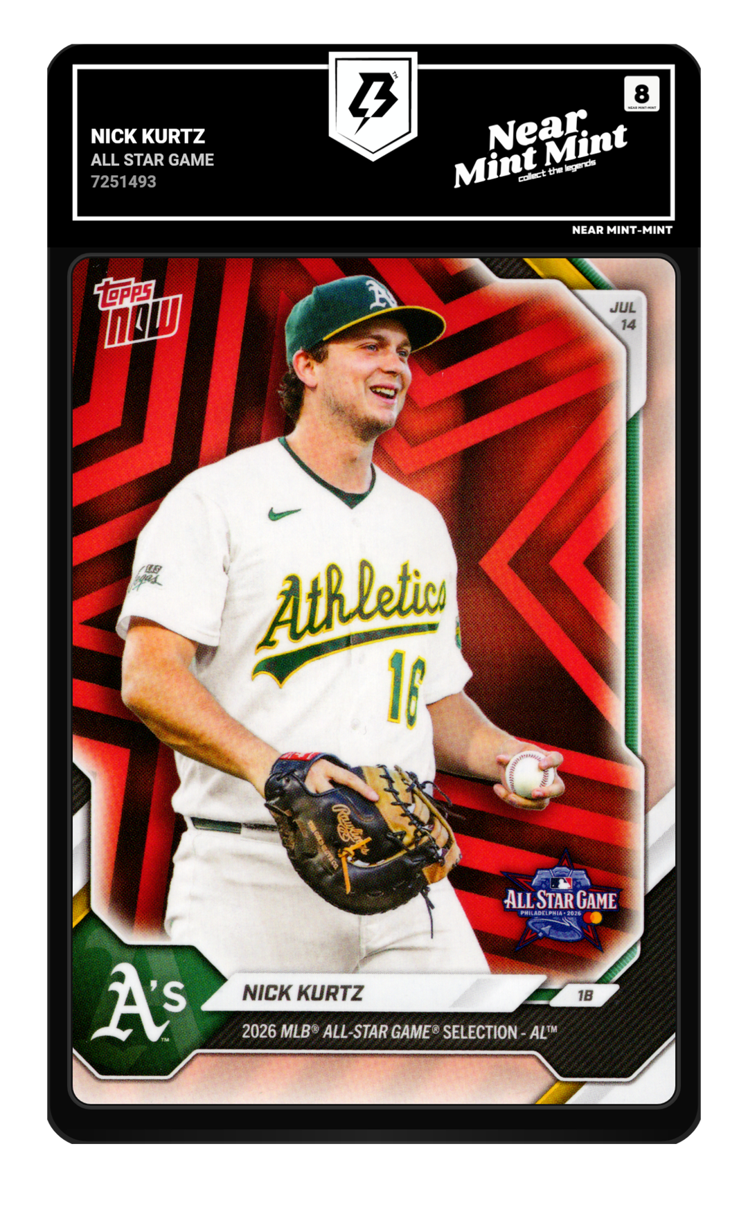Nick Kurtz graded NM-MT 8