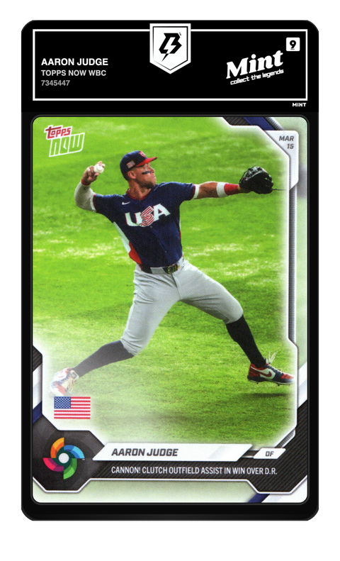 Aaron Judge 2026 Topps Now WBC graded Mint 9 by TradingCard360