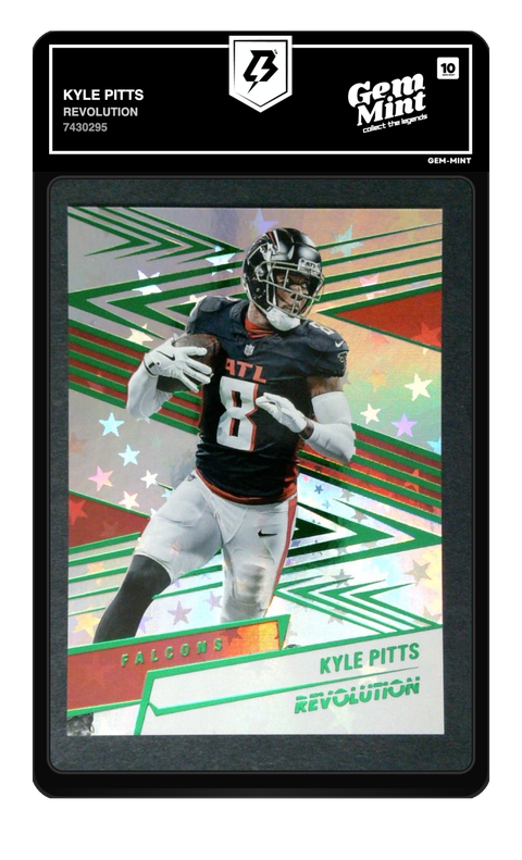 Kyle Pitts 2025 Revolution graded Gem Mint 10 by TradingCard360