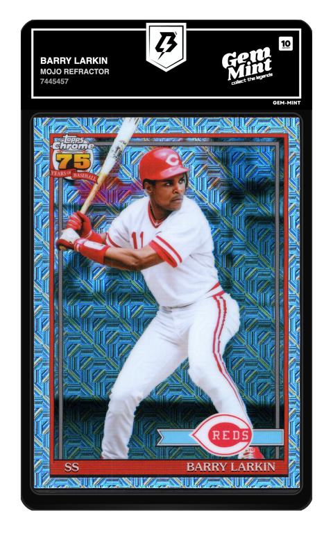 Barry Larkin 2026 Mojo Refractor graded Gem Mint 10 by TradingCard360