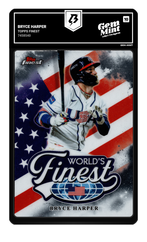 Bryce Harper 2026 Topps Finest graded Gem Mint 10 by TradingCard360
