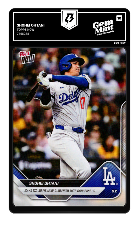 Shohei Ohtani 2025 Topps Now graded Gem Mint 10 by TradingCard360