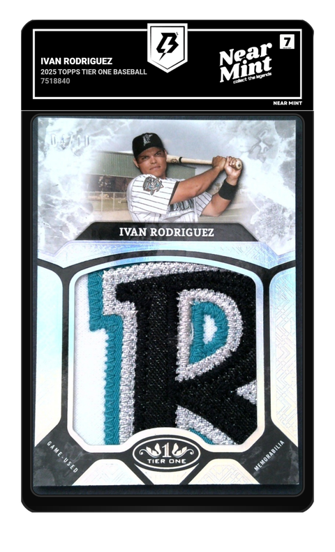 Ivan Rodriguez 2025 2025 Topps Tier One Baseball graded Near Mint 7 by TradingCard360