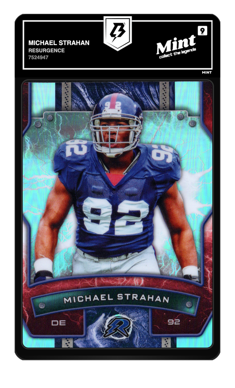 Michael Strahan 2025 Resurgence graded Mint 9 by TradingCard360