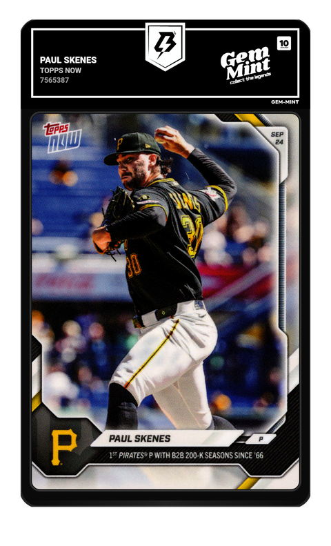 Paul Skenes 2026 Topps Now graded Gem Mint 10 by TradingCard360